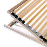 Slatted Bed Bases without Mattress 2 pcs with 28 Slats 90x200 cm 3051429