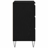 Sideboard with Drawer Black Oak 60 x 35 x 70 cm Engineered Wood 863497