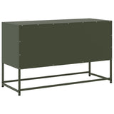 TV Cabinet Olive Green 100.5x39x60.5 cm Steel 846480