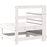 Garden Sofa White Solid pine wood Compact Modular Garden Sofa 844879
