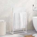 Freestanding Towel Rack White 48x24x78.5 cm Iron 343088