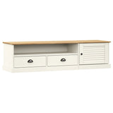 TV Cabinet VIGO White 156x40x40 cm Solid Wood Pine 353173