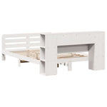 Bed Frame without Mattress White 120x190 cm Small Double Solid Wood Pine 3309894