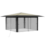 Gazebo with 4 Sidewalls 4 x 4 m Cream and Anthracite 42036823