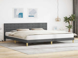Bed Frame with Headboard Dark Grey 180 x 200 cm Fabric 42027825