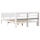 Bed Frame with Headboard without Mattress White 160x200 cm 3306832