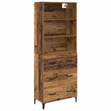 Highboard Old Wood 69.5 x 34 x 180 cm Engineered Wood 3415739