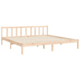 Bed Frame without Mattress 200x200 cm Solid Wood Pine 3192771