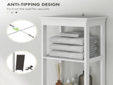Tall Bathroom Cabinet, Slim Bathroom Storage Cabinet with 2 Open Shelves, Soft Close Door and T3398P344170