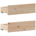 ZNTS Bookcase Bed without Mattress 120x190 cm Small Double Solid Wood Pine 3308939