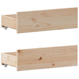 ZNTS Bookcase Bed without Mattress 120x190 cm Small Double Solid Wood Pine 3308939