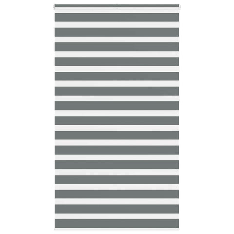ZNTS Zebra Blind Dark Grey 130x230 cm Fabric Width 125.9 cm Polyester 4014189