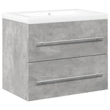 2 Piece Bathroom Furniture Set Concrete Grey Engineered Wood 3324920
