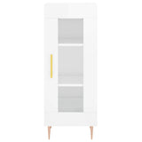 Highboard High Gloss White 34.5x34x180 cm Engineered Wood 3199035