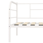 ZNTS 284672 DayBed Frame without Mattress White Metal 90x200 cm