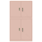 Storage Cabinet 2 pcs Pink 90 x 40 x 160 cm Steel Lockable 3438712