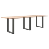 Dining Table Legs U-Shaped 3 pcs Anthracite 70x cm Steel 4013202