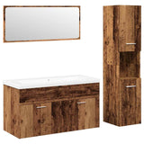 4 Piece Bathroom Furniture Set Old Wood Engineered Wood 3328599