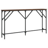 Console Table Brown Oak 140x23x75 cm Engineered Wood 837776