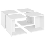 Coffee Tables 4 pcs White 33x33x33 cm Engineered Wood 806813