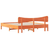 Bed Frame without Mattress Wax Brown 180x200 cm Super King Solid Wood Pine 3328225