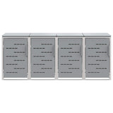 Wheelie Bin Storage Grey 276 x 77.5 x 112.5 cm Stainless Steel 3422245