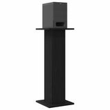 Speaker Stands 2 pcs Black Oak 30 x 30 x 80 cm Engineered Wood 868056