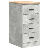 Garage Storage Cabinet Concrete Grey 40x51x85 cm Solid Wood Pine 860592