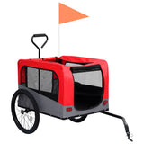 2-in-1 Pet Bike Trailer & Jogging Stroller Red and Grey 92440