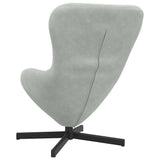 Egg Chair Light Grey 63 x 73 x 90 cm Velvet 42002756