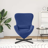 Egg Chair Police Blue 63 x 73 x 90 cm Velvet 42002766