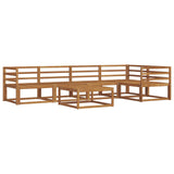 Outdoor Sofa Set 6 pcs Natural Solid Acacia Wood 3367597