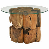 Coffee Table Solid Teak Driftwood 60 cm 243474