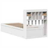 Bed Frame without Mattress White 75x190 cm Small Single Solid Wood Pine 3323519