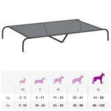Elevated Dog Bed Grey 150x90x20 cm Textilene and Steel 42000845