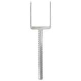 Fence Anchors 6 pcs Silver 7x6x30 cm Galvanised Steel 145312