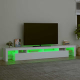 TV Cabinet with LED Lights White 260x36.5x40 cm 3152778
