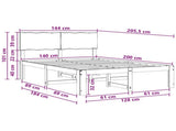 Double Bed Frame with Headboard ROSTOCK Natural 140 x 200 cm 3405414