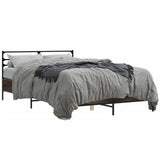 Bed Frame without Mattress Brown Oak 140x200 cm 3280046