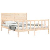 Bed Frame without Mattress King Size Solid Wood Pine 3193211