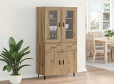 Highboard with Drawer 2 pcs Artisan Oak Engineered Wood 3416024
