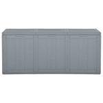 ZNTS Garden Storage Box 270L Grey PP Rattan 151235