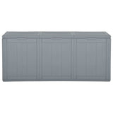 ZNTS Garden Storage Box 270L Grey PP Rattan 151235