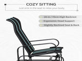 Outdoor Gliding Rocking Chair with Sturdy Metal Frame Garden Comfortable Swing Chair for Patio, T3398P325268