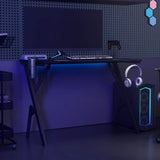 Gaming Desk with Y Shape Legs Black 110x60x75 cm 325406