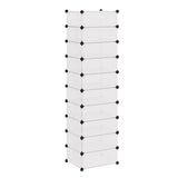 244919 Interlocking Shoe Organiser with 10 Compartments White