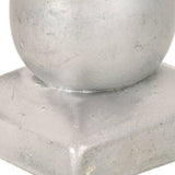 Post Caps 6 pcs Globe Final Galvanised Metal 101x101 mm 145500