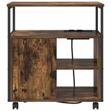 Cabinet with Charging Station Smoked Oak 61 x 46 x 67 cm 859832