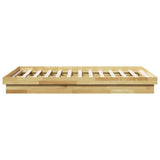 Bed Frame without Mattress 120x200 cm Solid Wood Oak 3315734