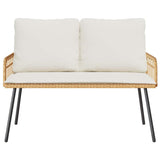 Garden Bench with Cushion Nature 114 x 64 x 90cm Steel 4108262